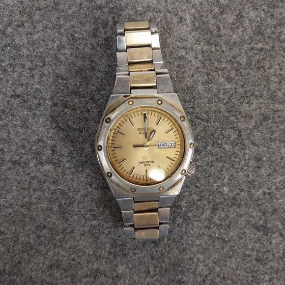 ULTRA RARE! VTG Seiko ROYAL OAK SQ Sports 100 Watch - Picture 2 of 5